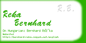 reka bernhard business card
